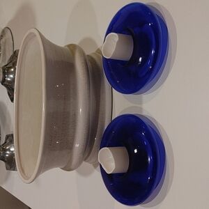 Vintage Votive Holders in a beautiful blue glass.